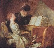 Jean Honore Fragonard The musical lesson France oil painting artist